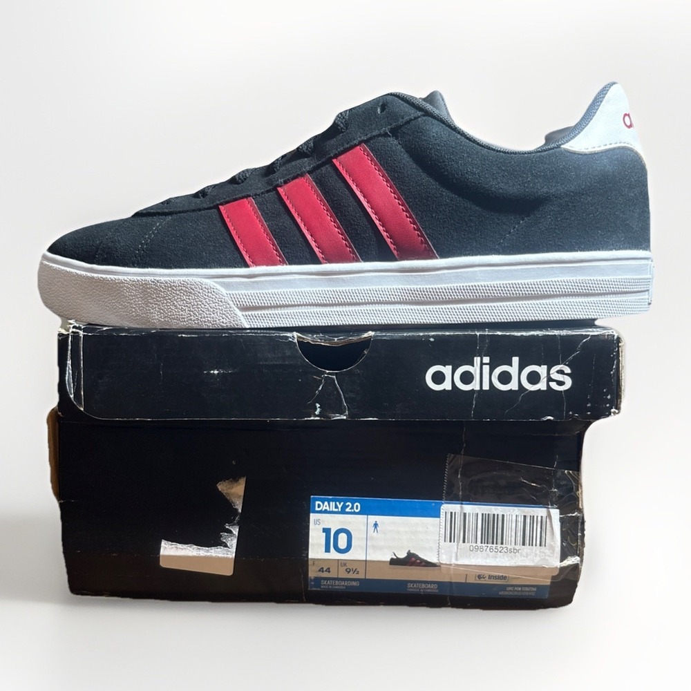 Adidas Daily 2.0 In Size 10 Men's Red/Black Stripes
